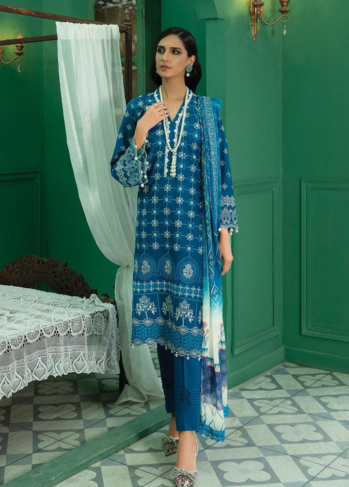 RajBari Embroidered Chikankari Suits Unstitched 3 Piece RB22CK 05 Mahar - Spring / Summer Collection