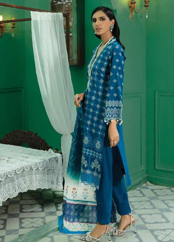 RajBari Embroidered Chikankari Suits Unstitched 3 Piece RB22CK 05 Mahar - Spring / Summer Collection