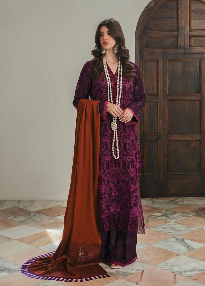 RajBari Embroidered Karandi Suits Unstitched 3 Piece RB22K 2B - Premium Collection