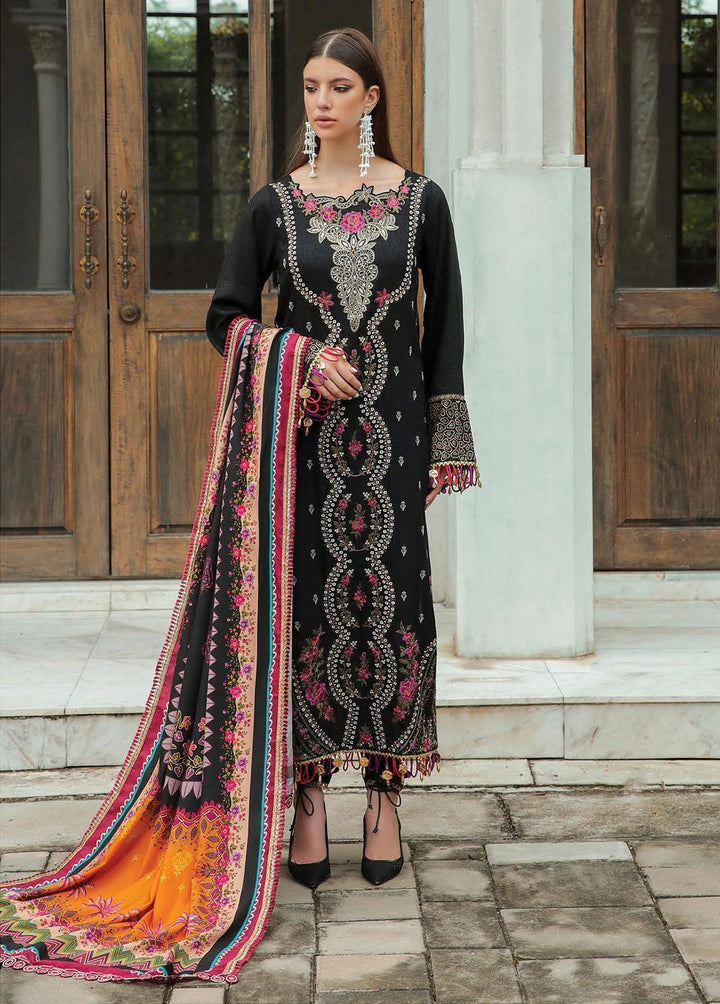 RajBari Embroidered Karandi Suits Unstitched 3 Piece RB22K 5A - Premium Collection