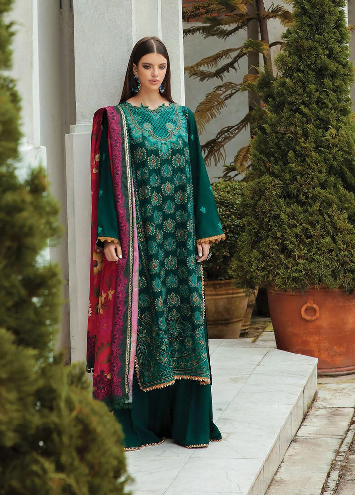 RajBari Embroidered Karandi Suits Unstitched 3 Piece RB22K 6A - Premium Collection
