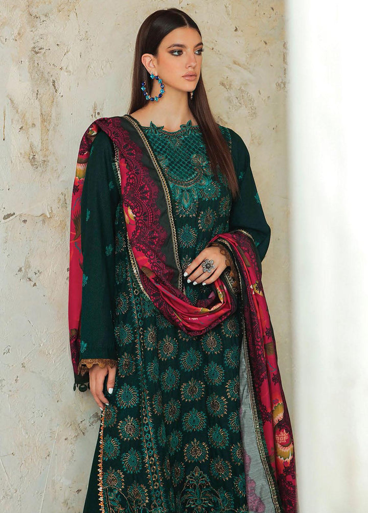RajBari Embroidered Karandi Suits Unstitched 3 Piece RB22K 6A - Premium Collection