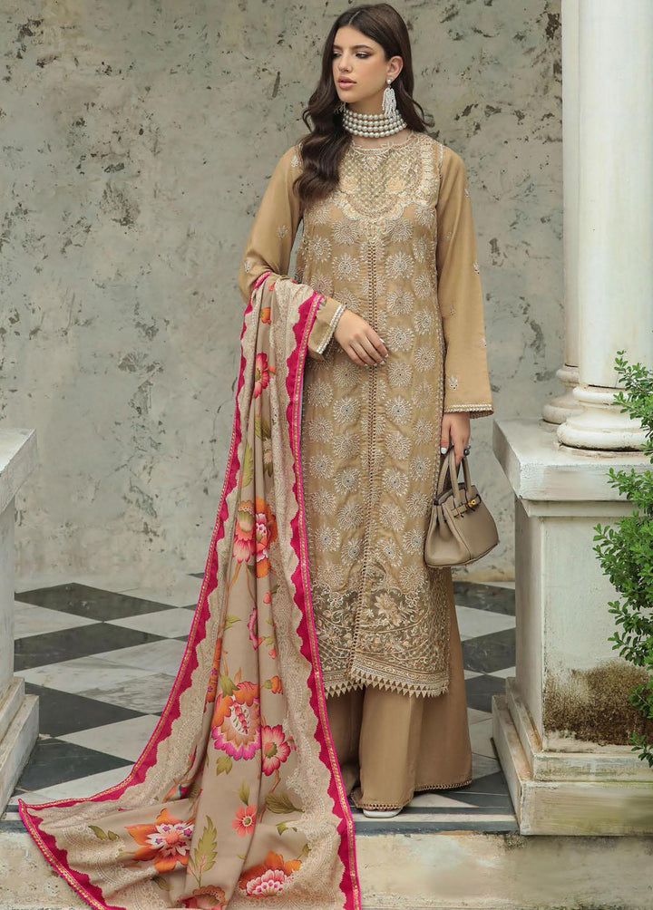RajBari Embroidered Karandi Suits Unstitched 3 Piece RB22K 6B - Premium Collection