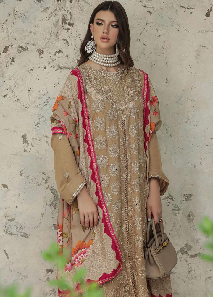 RajBari Embroidered Karandi Suits Unstitched 3 Piece RB22K 6B - Premium Collection
