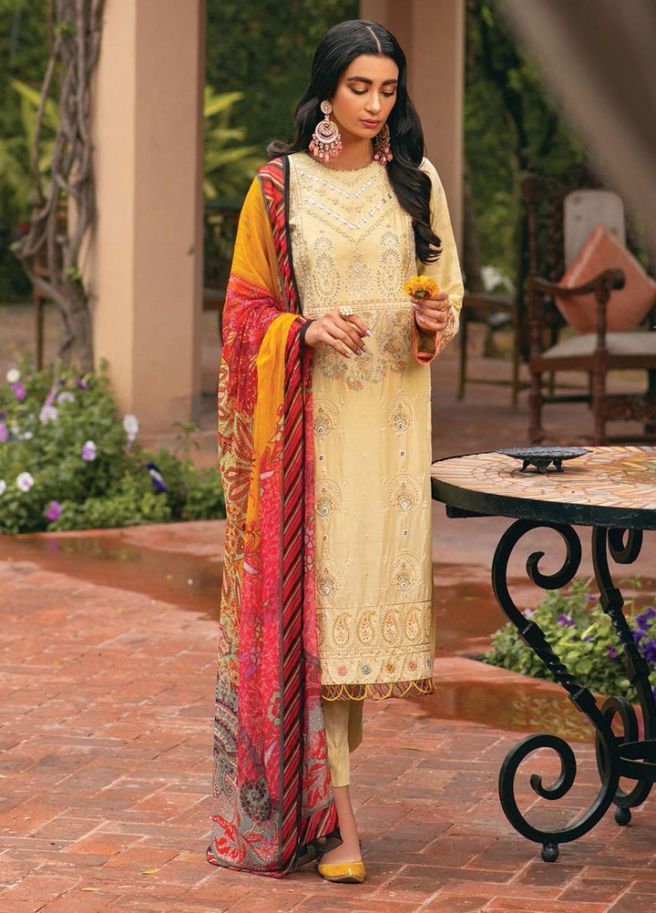 RajBari Embroidered Chikankari Suits Unstitched 3 Piece RB21F 3A - Festive Collection