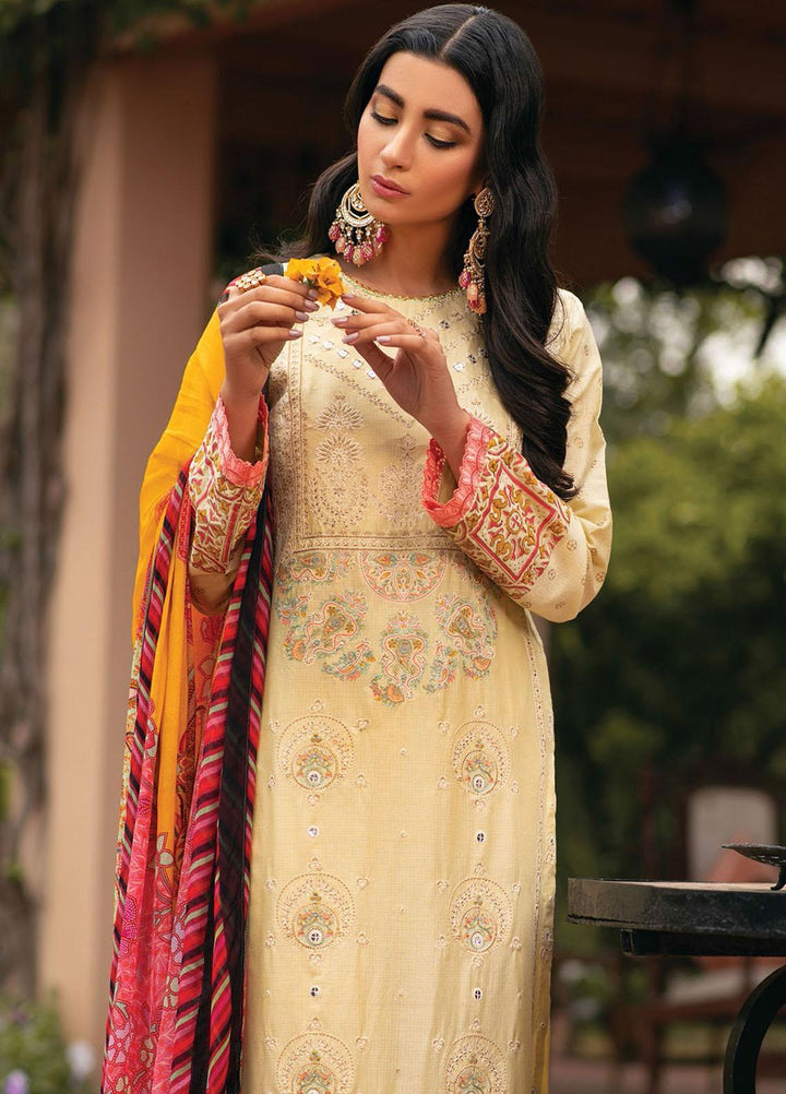 RajBari Embroidered Chikankari Suits Unstitched 3 Piece RB21F 3A - Festive Collection