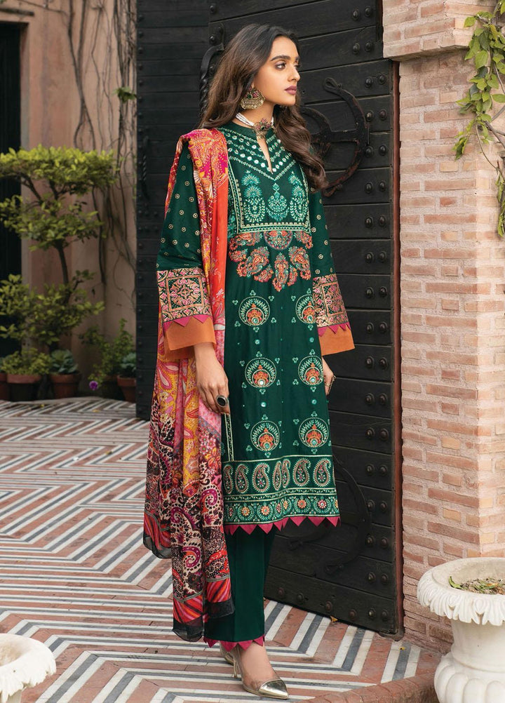 RajBari Embroidered Chikankari Suits Unstitched 3 Piece RB21F 3B - Festive Collection