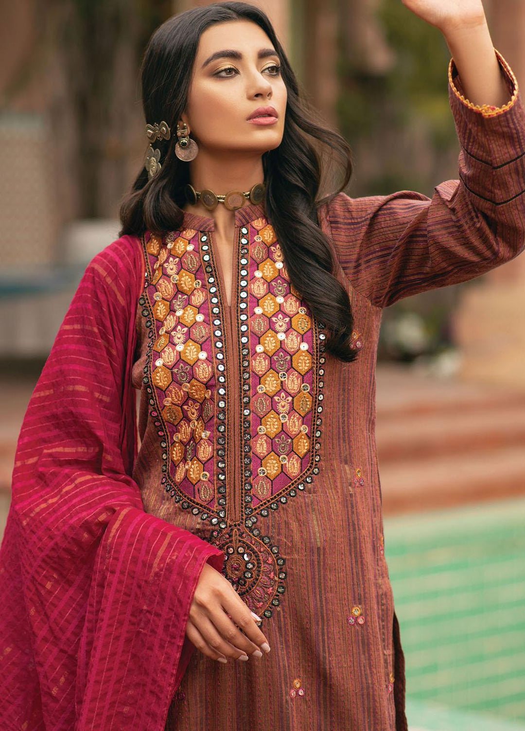 RajBari Embroidered Khaadi Suits Unstitched 3 Piece RB21F 5A - Festive Collection
