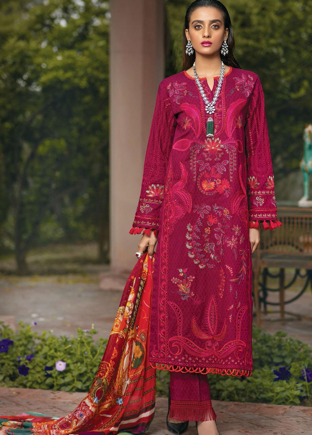 RajBari Embroidered Jacquard Suits Unstitched 3 Piece RB21F 6B - Festive Collection
