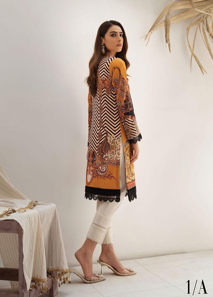 RajBari Embroidered Lawn Suits Unstitched 3 Piece RB21SS 1A - Spring / Summer Collection