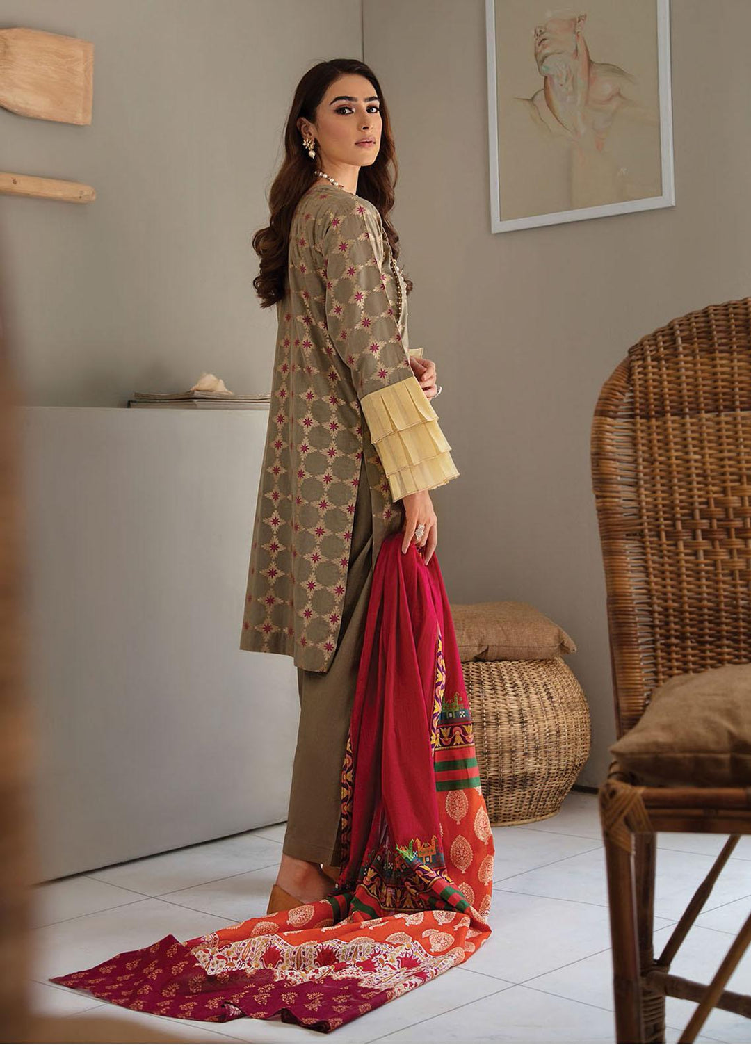 RajBari Embroidered Lawn Suits Unstitched 3 Piece RB21SS 8B - Spring / Summer Collection