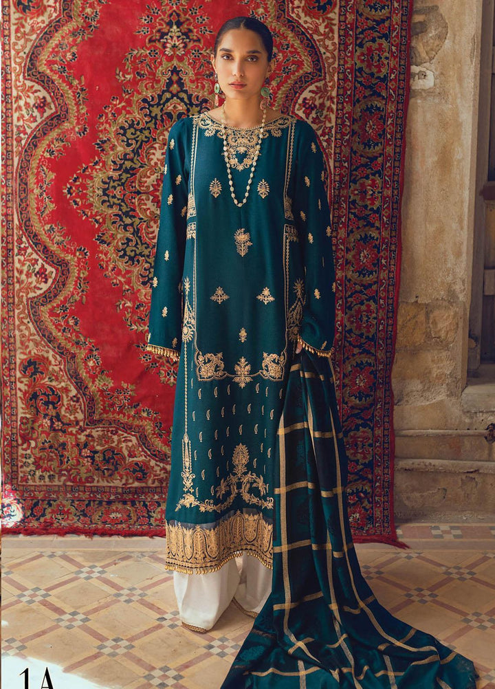 RajBari Embroidered Khaddar Suits Unstitched 3 Piece RB22WE 1A - Winter Collection