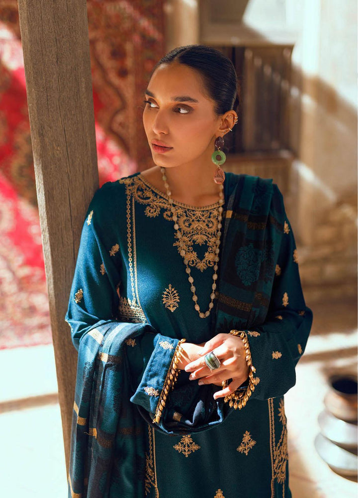 RajBari Embroidered Khaddar Suits Unstitched 3 Piece RB22WE 1A - Winter Collection