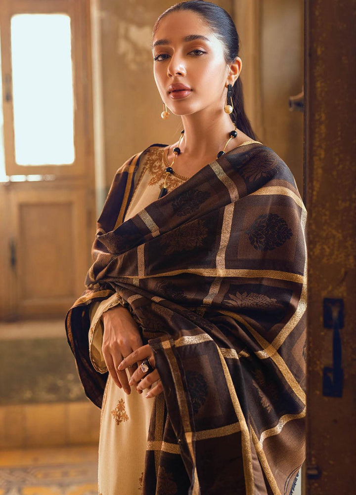 RajBari Embroidered Khaddar Suits Unstitched 3 Piece RB22WE 1B - Winter Collection