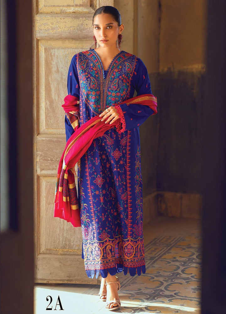RajBari Embroidered Khaddar Suits Unstitched 3 Piece RB22WE 2A - Winter Collection