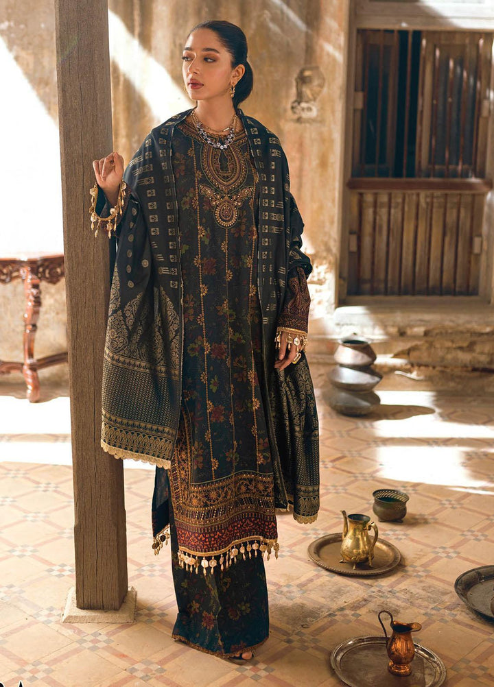 RajBari Embroidered Khaddar Suits Unstitched 3 Piece RB22WE 3A - Winter Collection