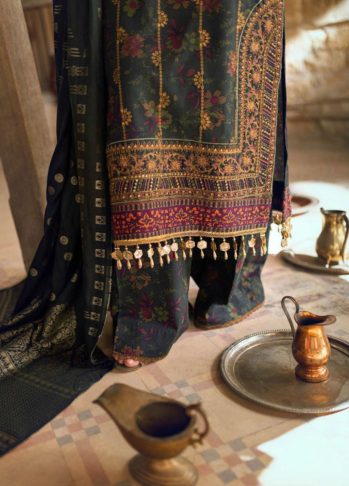 RajBari Embroidered Khaddar Suits Unstitched 3 Piece RB22WE 3A - Winter Collection