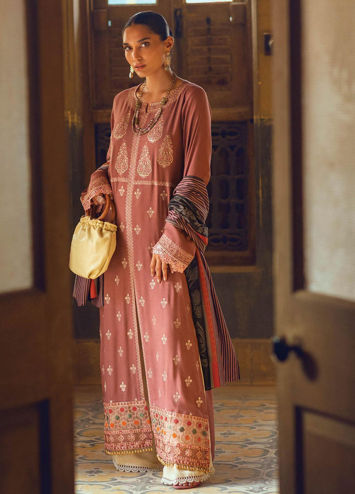 RajBari Embroidered Karandi Suits Unstitched 3 Piece RB22WE 5B - Winter Collection