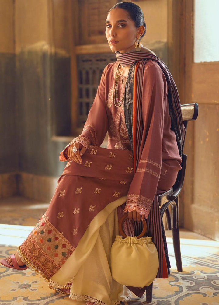 RajBari Embroidered Karandi Suits Unstitched 3 Piece RB22WE 5B - Winter Collection