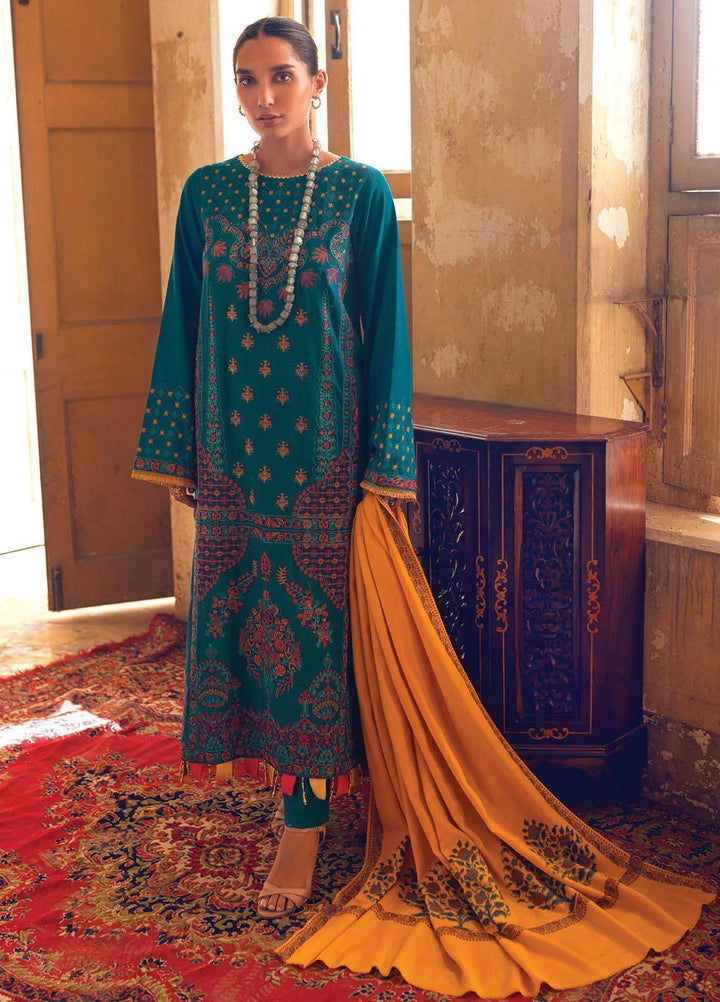 RajBari Embroidered Karandi Suits Unstitched 3 Piece RB22WE 6B - Winter Collection