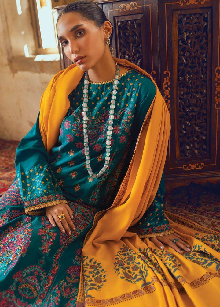 RajBari Embroidered Karandi Suits Unstitched 3 Piece RB22WE 6B - Winter Collection