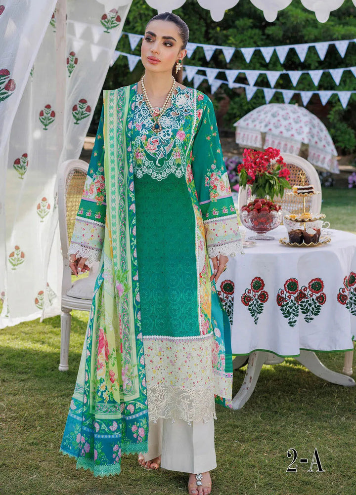 RajBari Printkari Embroidered Lawn Suit Unstitched 3 Piece RB24P 2A - Summer Collection