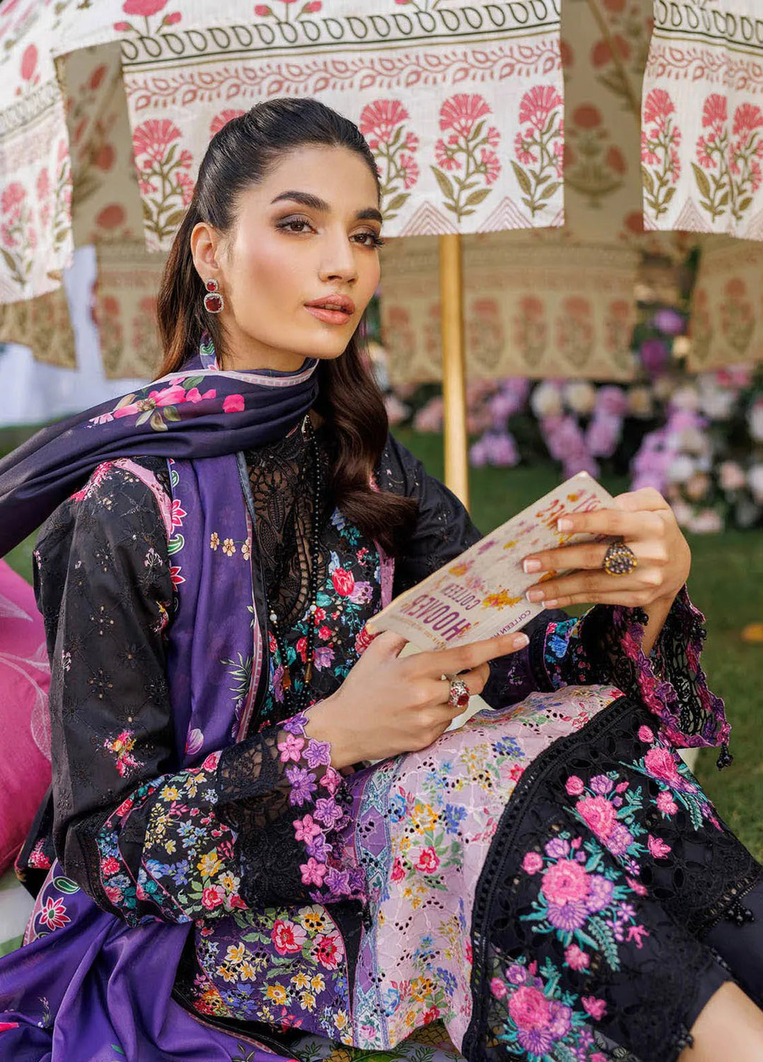 RajBari Printkari Embroidered Lawn Suit Unstitched 3 Piece RB24P 3A - Summer Collection