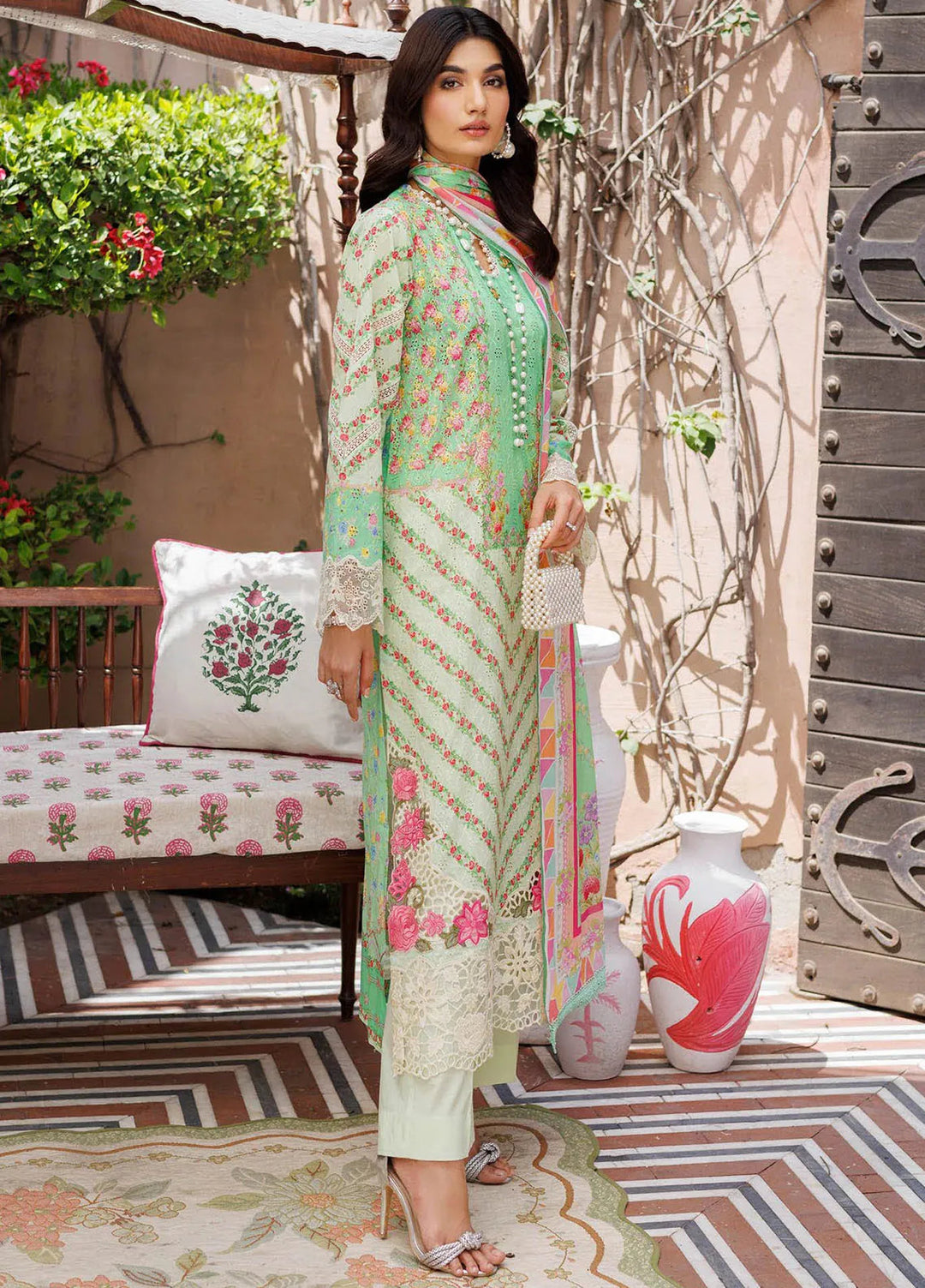 RajBari Printkari Embroidered Lawn Suit Unstitched 3 Piece RB24P 5A - Summer Collection