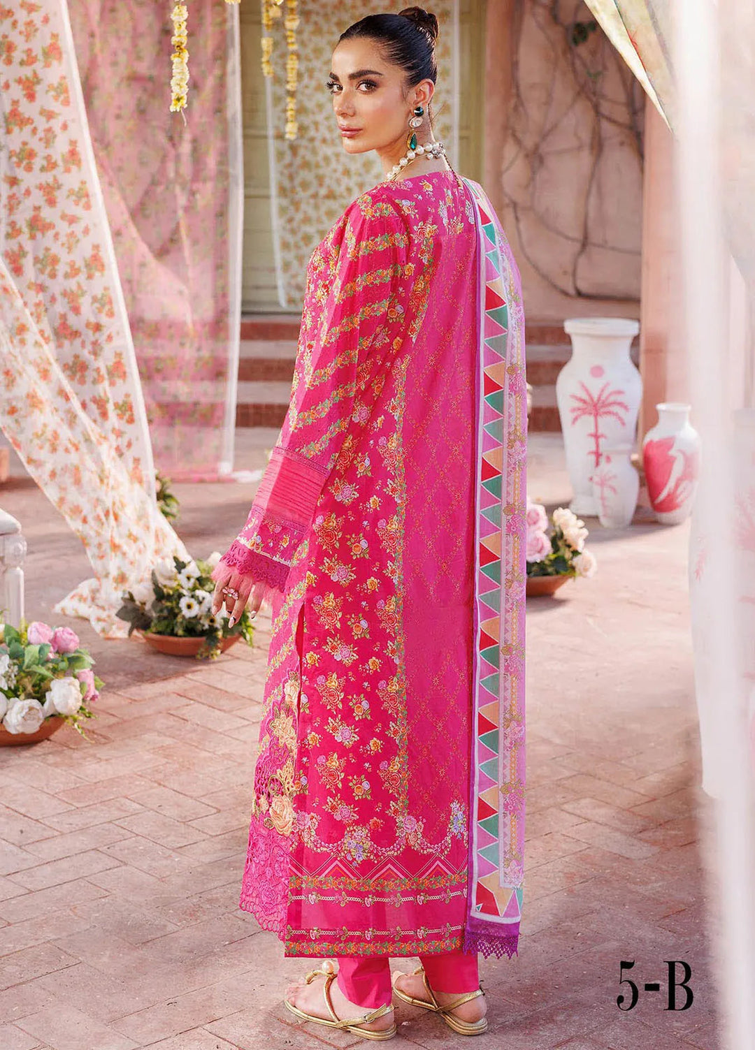 RajBari Printkari Embroidered Lawn Suit Unstitched 3 Piece RB24P 5B - Summer Collection