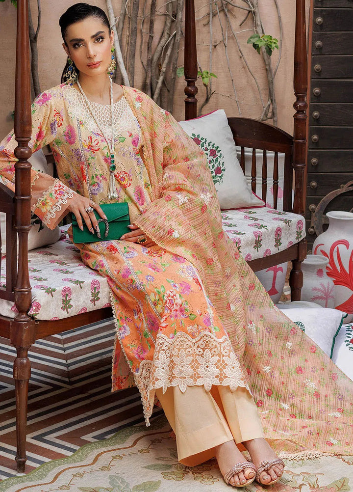 RajBari Printkari Embroidered Lawn Suit Unstitched 3 Piece RB24P 6A - Summer Collection