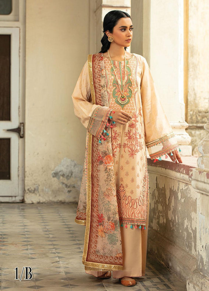 RajBari Embroidered Jacquard Suits Unstitched 3 Piece RB22SS 1B - Spring / Summer Collection