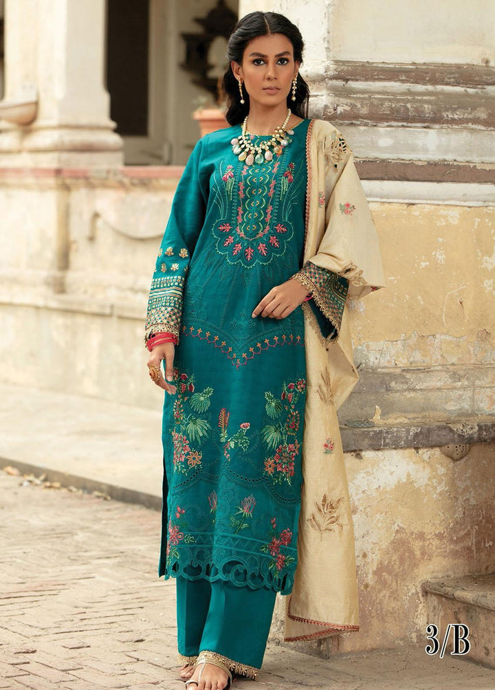 RajBari Embroidered Jacquard Suits Unstitched 3 Piece RB22SS 3B - Spring / Summer Collection