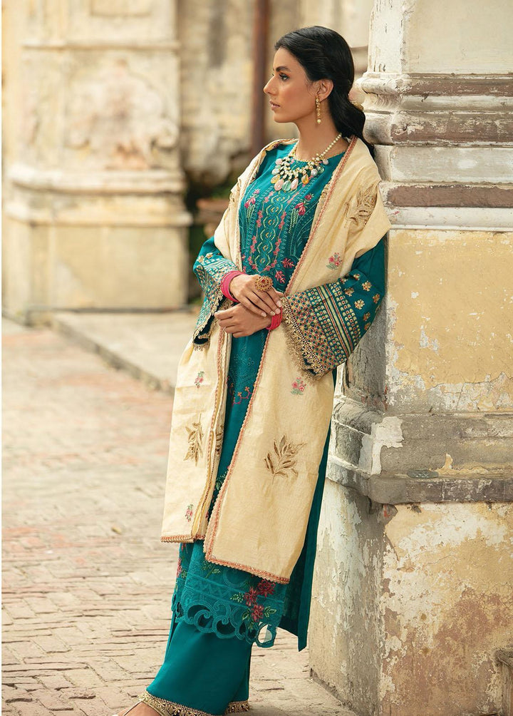 RajBari Embroidered Jacquard Suits Unstitched 3 Piece RB22SS 3B - Spring / Summer Collection