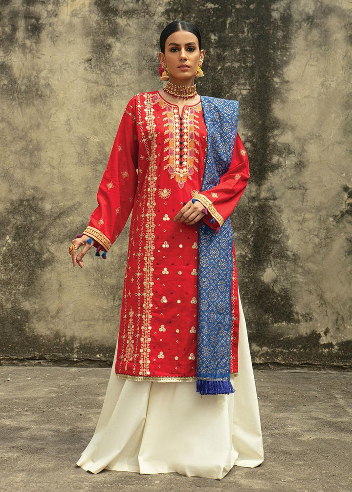 RajBari Embroidered Jacquard Suits Unstitched 3 Piece RB22SS 4A - Spring / Summer Collection