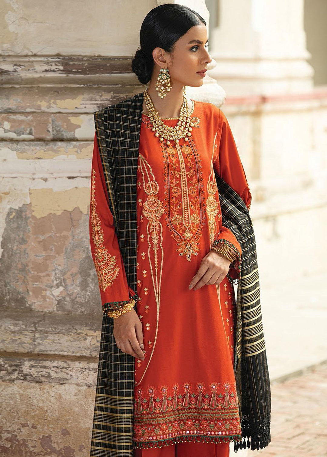 RajBari Embroidered Jacquard Suits Unstitched 3 Piece RB22SS 6B - Spring / Summer Collection
