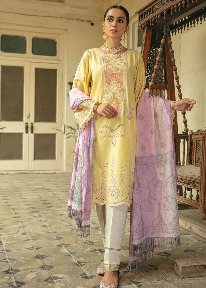 RajBari Embroidered Schiffli Suits Unstitched 3 Piece RB22SS 7B - Spring / Summer Collection