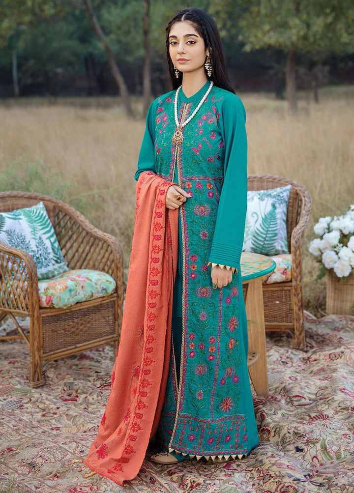 RajBari Embroidered Karandi Suits Unstitched 3 Piece RB21W 6B - Winter Collection