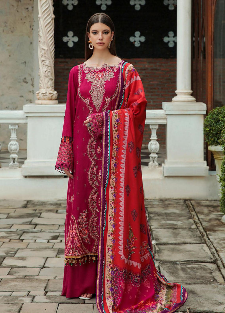 RajBari Embroidered Karandi Suits Unstitched 3 Piece RB22K 5B - Premium Collection