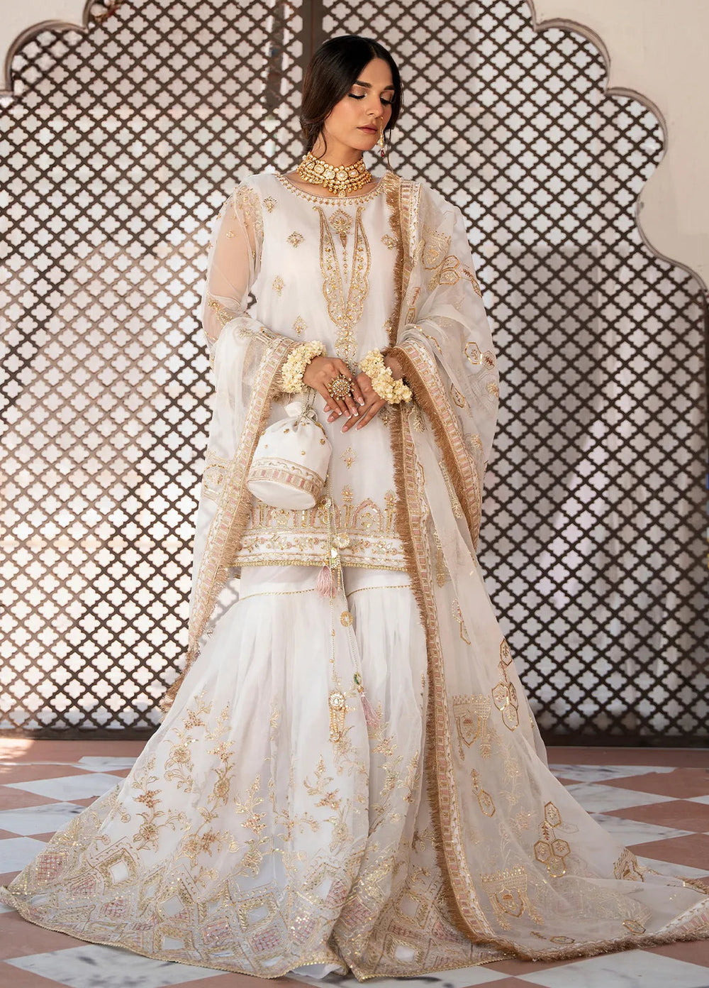 Rajwani by HM Pret Embroidered Organza 3 Piece Suit Chandni