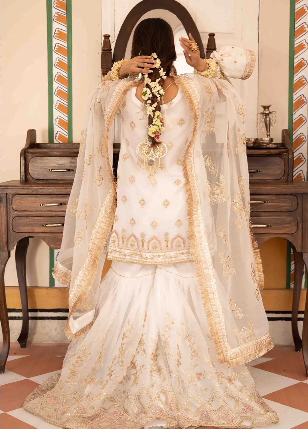 Rajwani by HM Pret Embroidered Organza 3 Piece Suit Chandni
