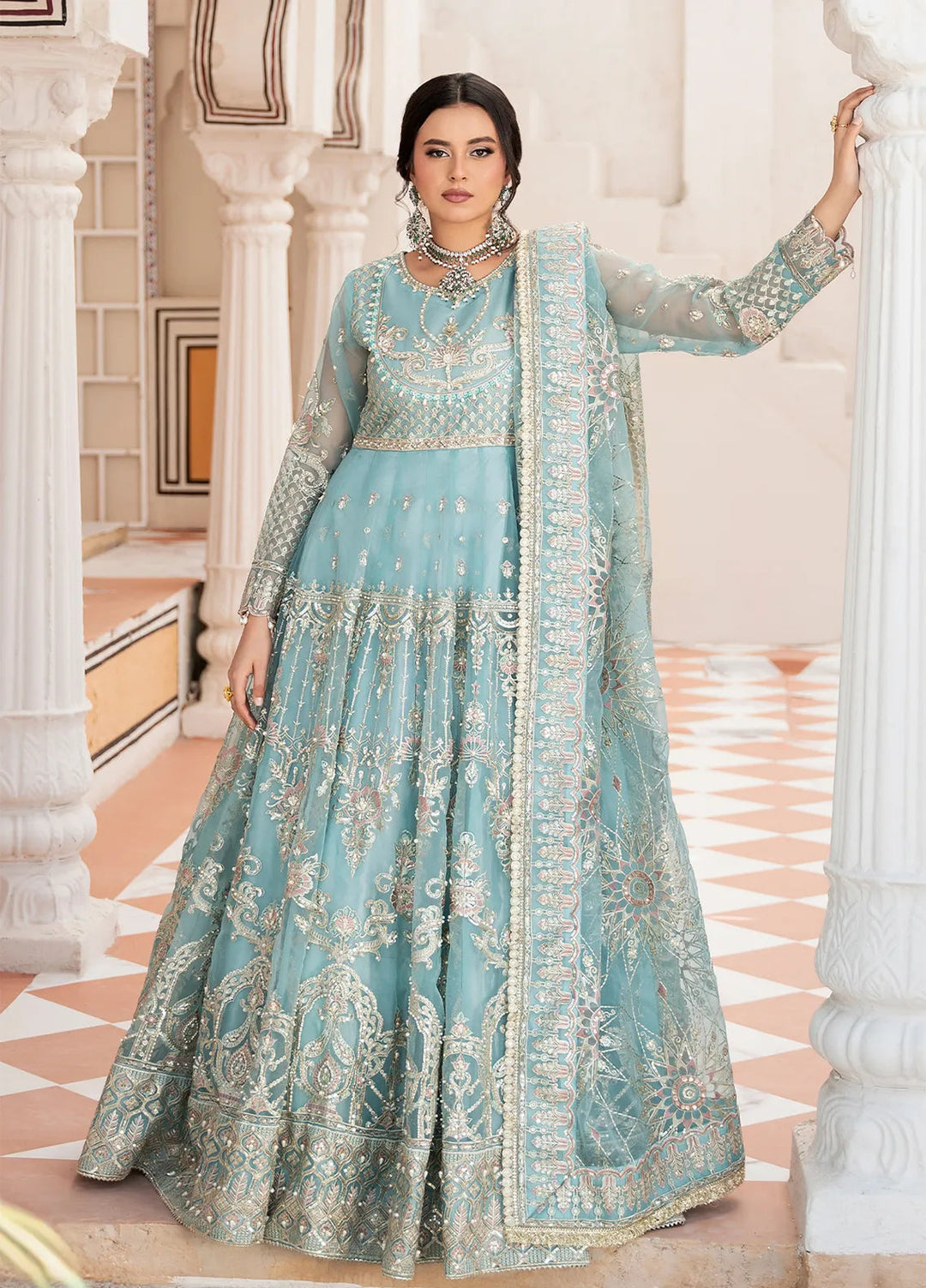 Rajwani by HM Pret Embroidered Organza 3 Piece Suit Mahgul