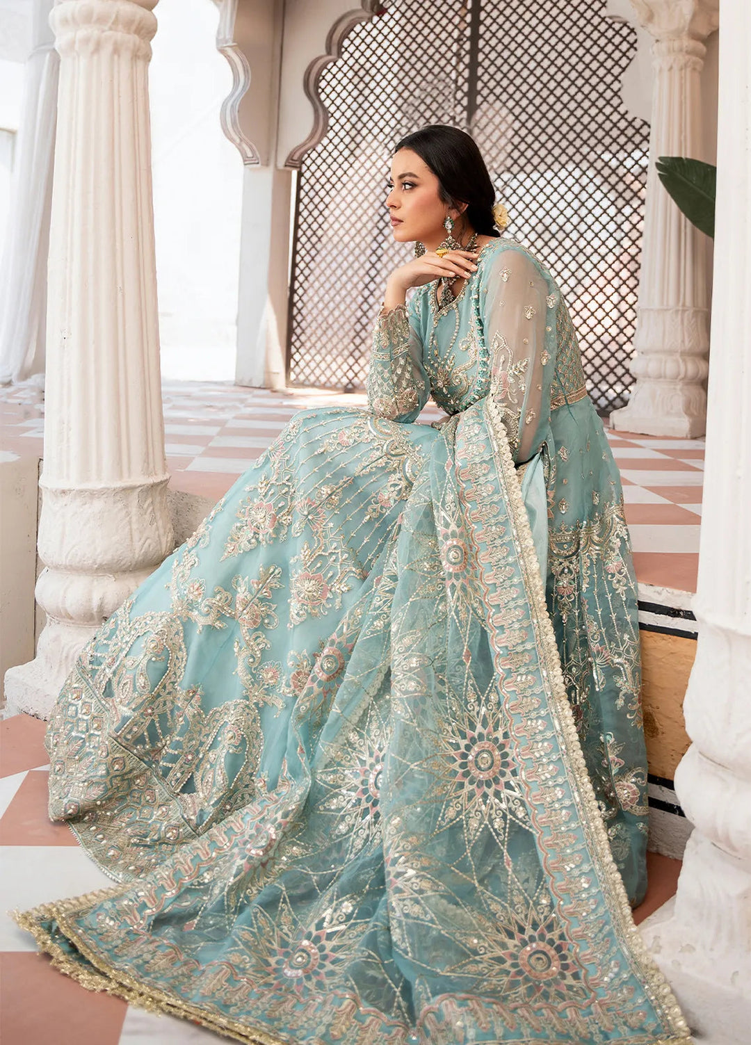 Rajwani by HM Pret Embroidered Organza 3 Piece Suit Mahgul