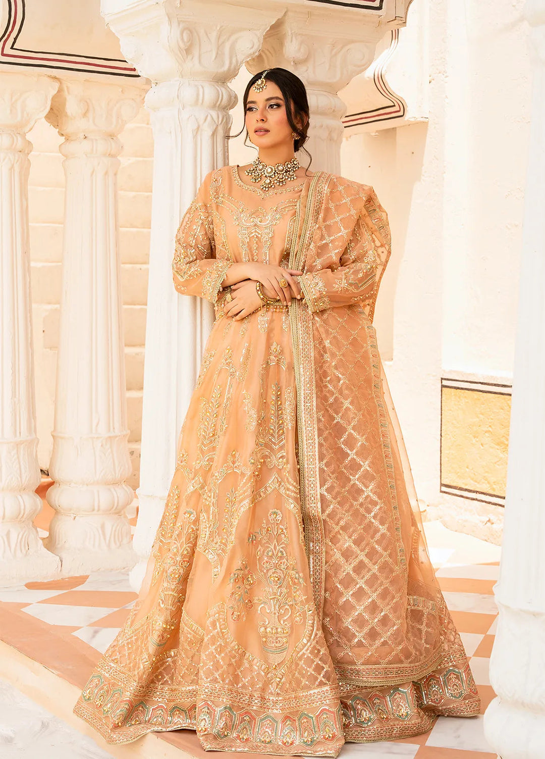 Rajwani by HM Pret Embroidered Organza 3 Piece Suit Mahpara