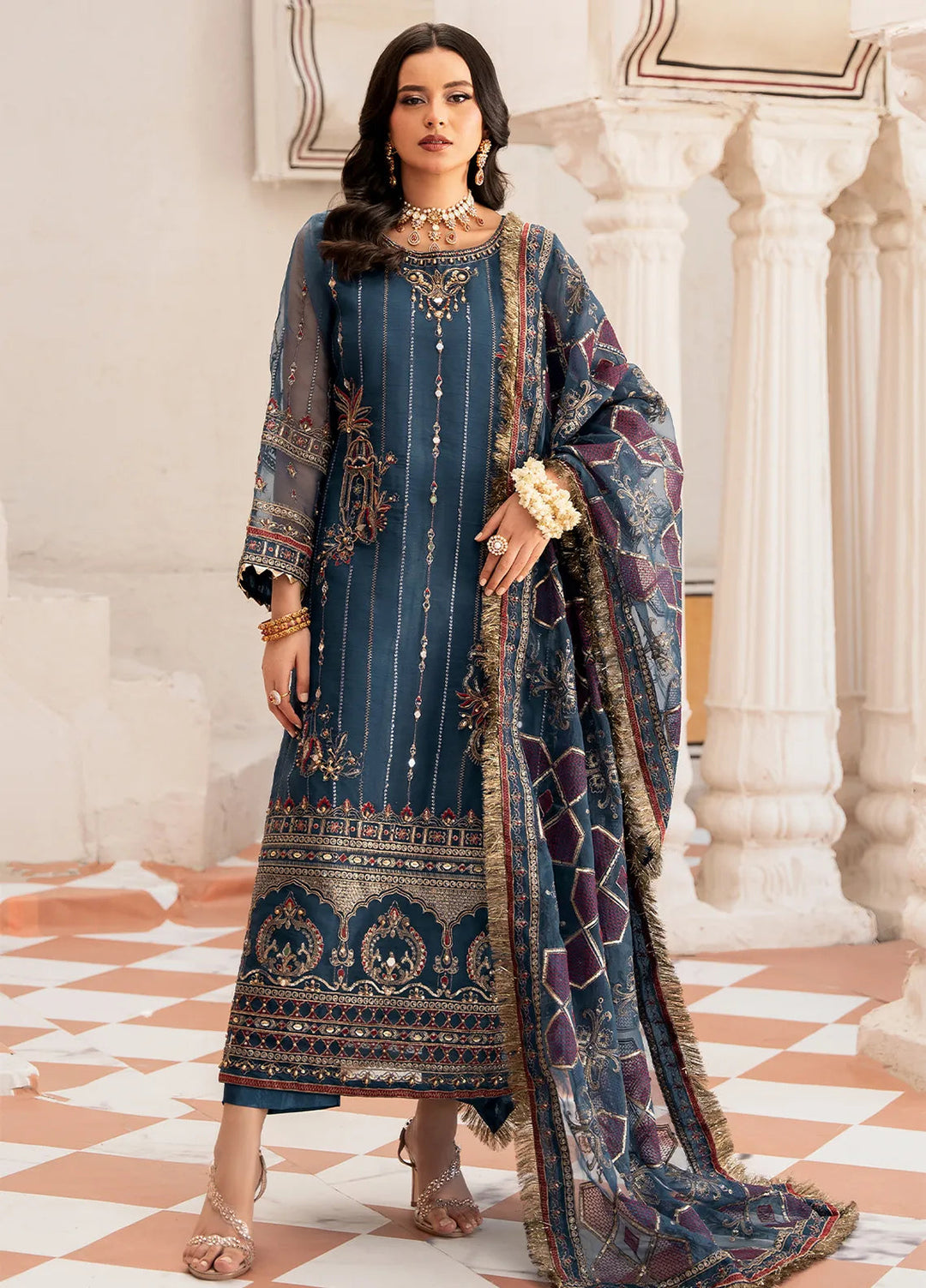 Rajwani by HM Pret Embroidered Organza 3 Piece Suit Tara
