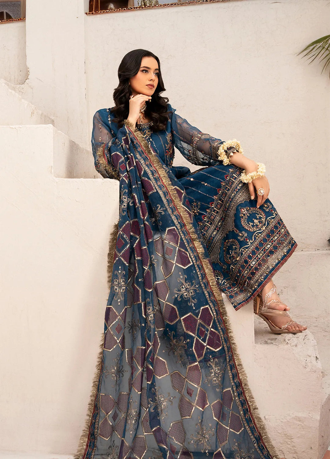 Rajwani by HM Pret Embroidered Organza 3 Piece Suit Tara