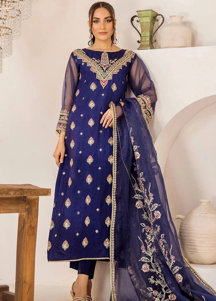Rajwani by HM Pret Embroidered Raw Silk 3 Piece Suit Nureh