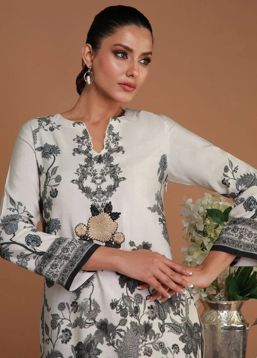 Ramadan Edit by Shamaeel Ansari Pret Embroidered Khaddi Silk 3 Piece Suit RF-07