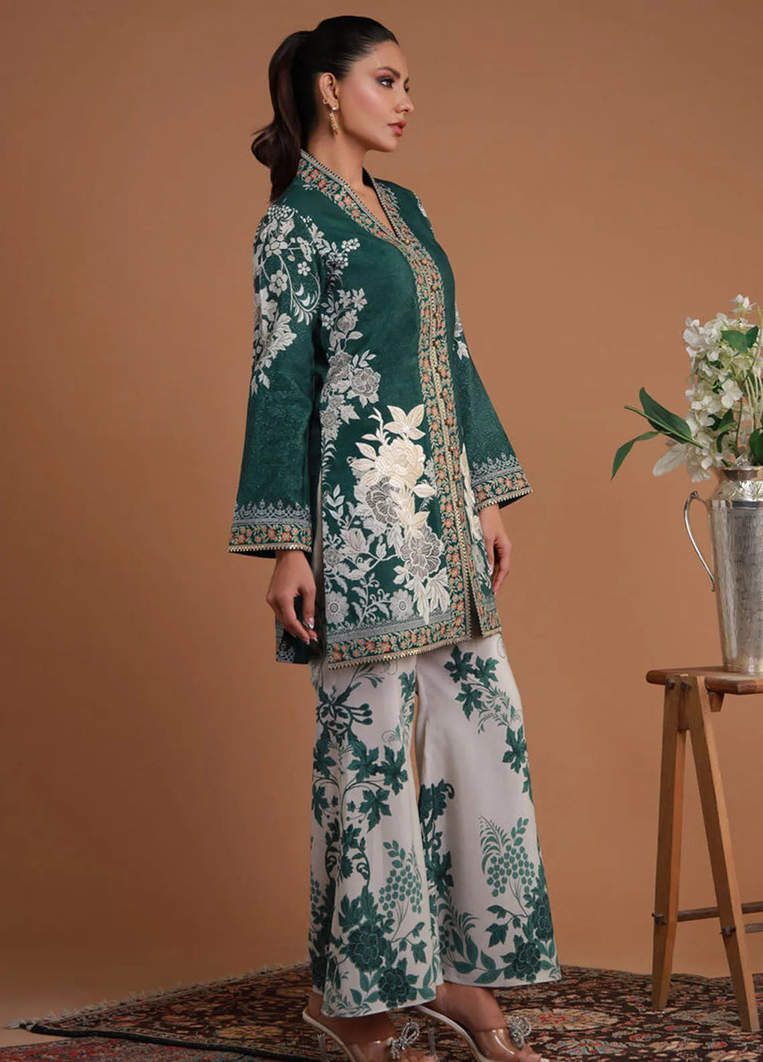 Ramadan Edit by Shamaeel Ansari Pret Embroidered Khaddi Silk 3 Piece Suit RF-10
