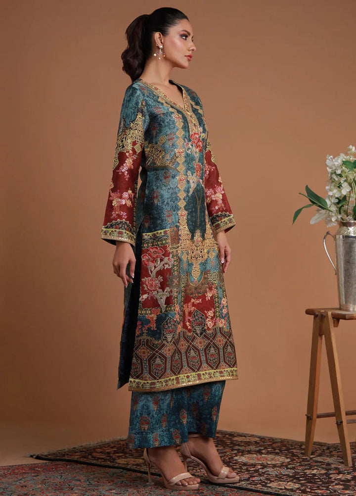 Ramadan Edit by Shamaeel Ansari Pret Embroidered Sheesha Silk 3 Piece Suit RF-08