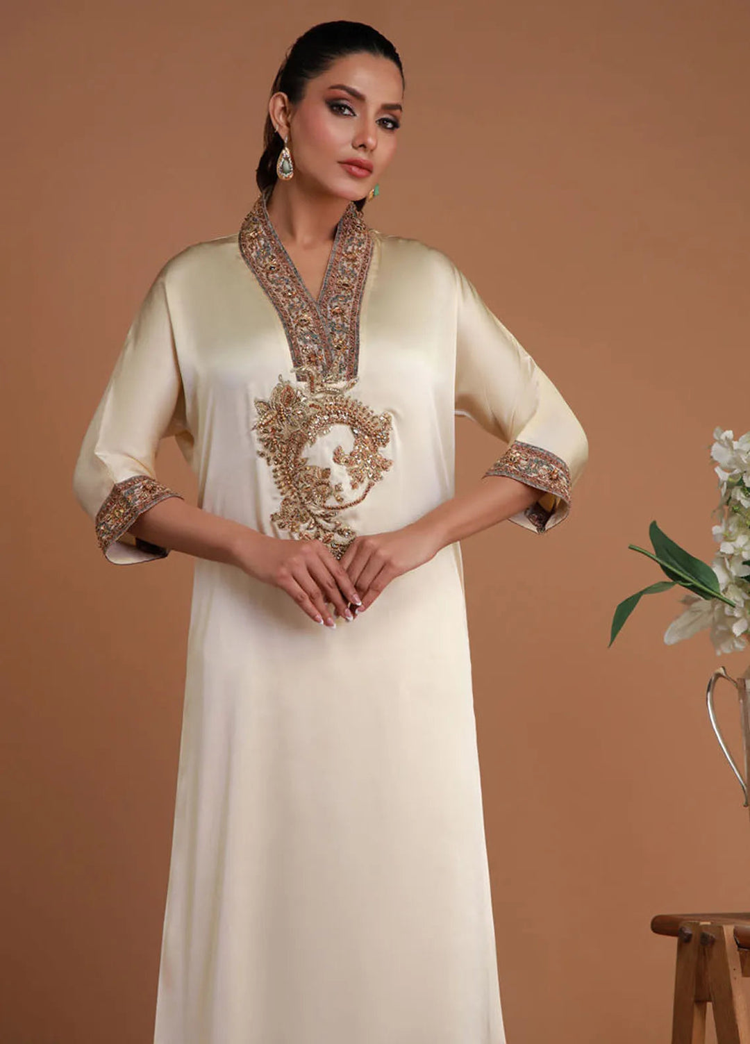 Ramadan Edit by Shamaeel Ansari Pret Embroidered Silk 2 Piece Suit RF-01